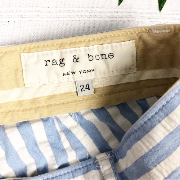 rag & bone Shorts Size 24 Waffle Stripe Chinos - Picture 3 of 5